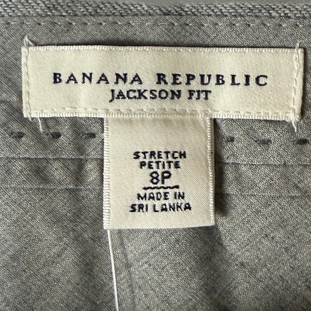 Banana Republic Jackson Fit Pants Womens 8P Gray Wool Blend Fully Lined NWT - Picture 3 of 16